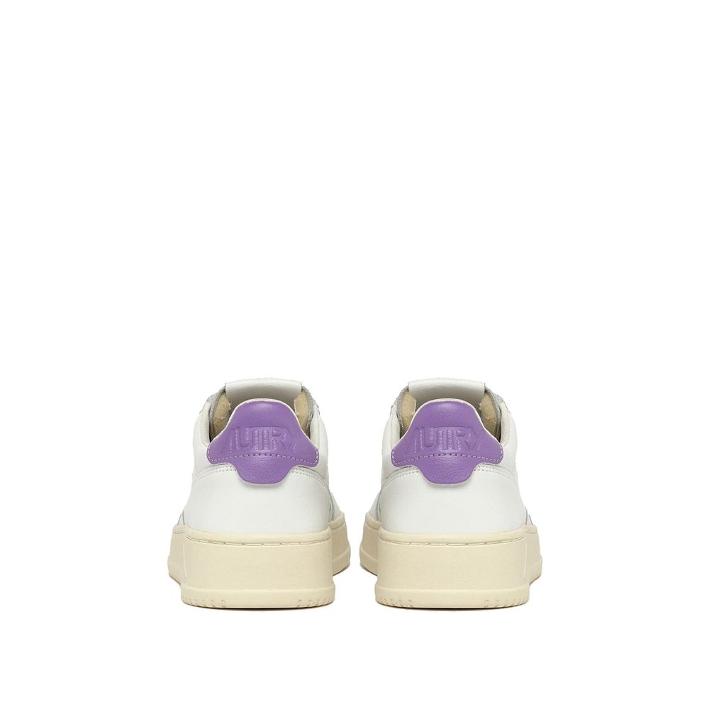 Autry Weiße Low-Top-Sneaker aus Leder