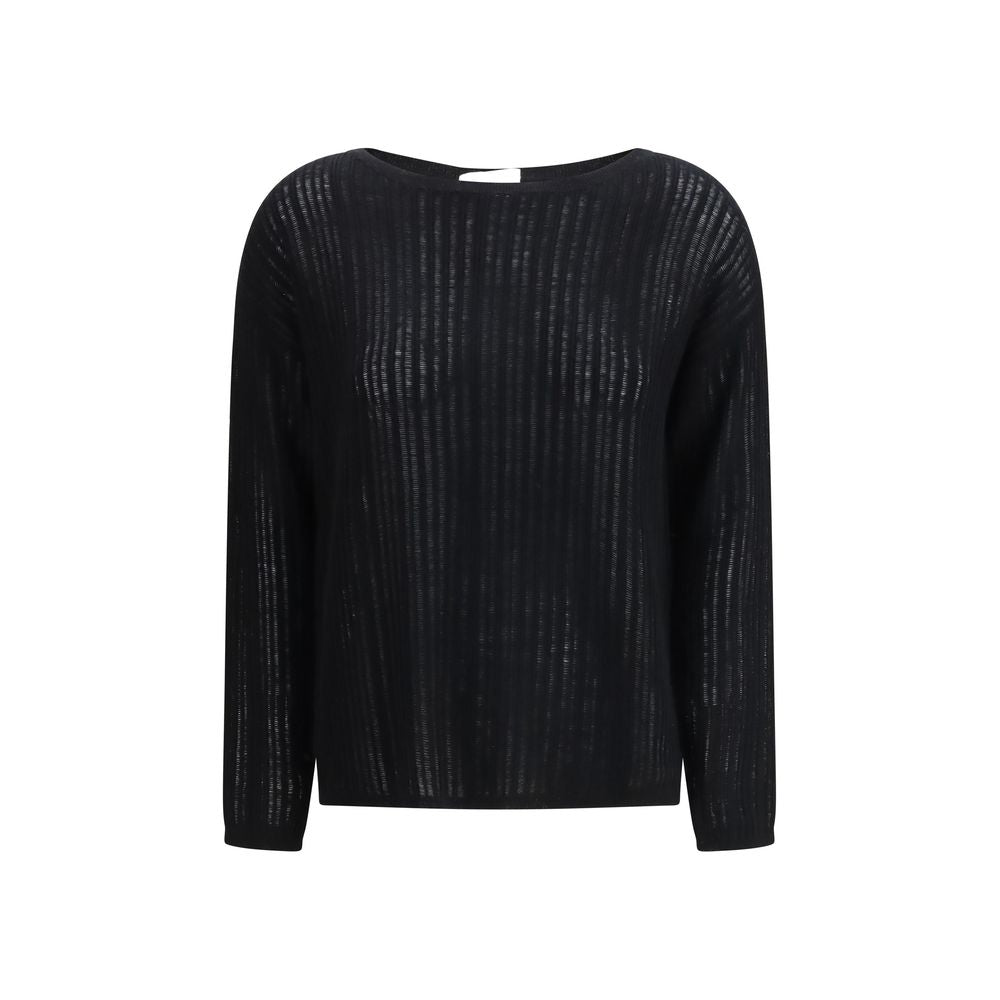 Allude Schwarzer Kaschmirpullover