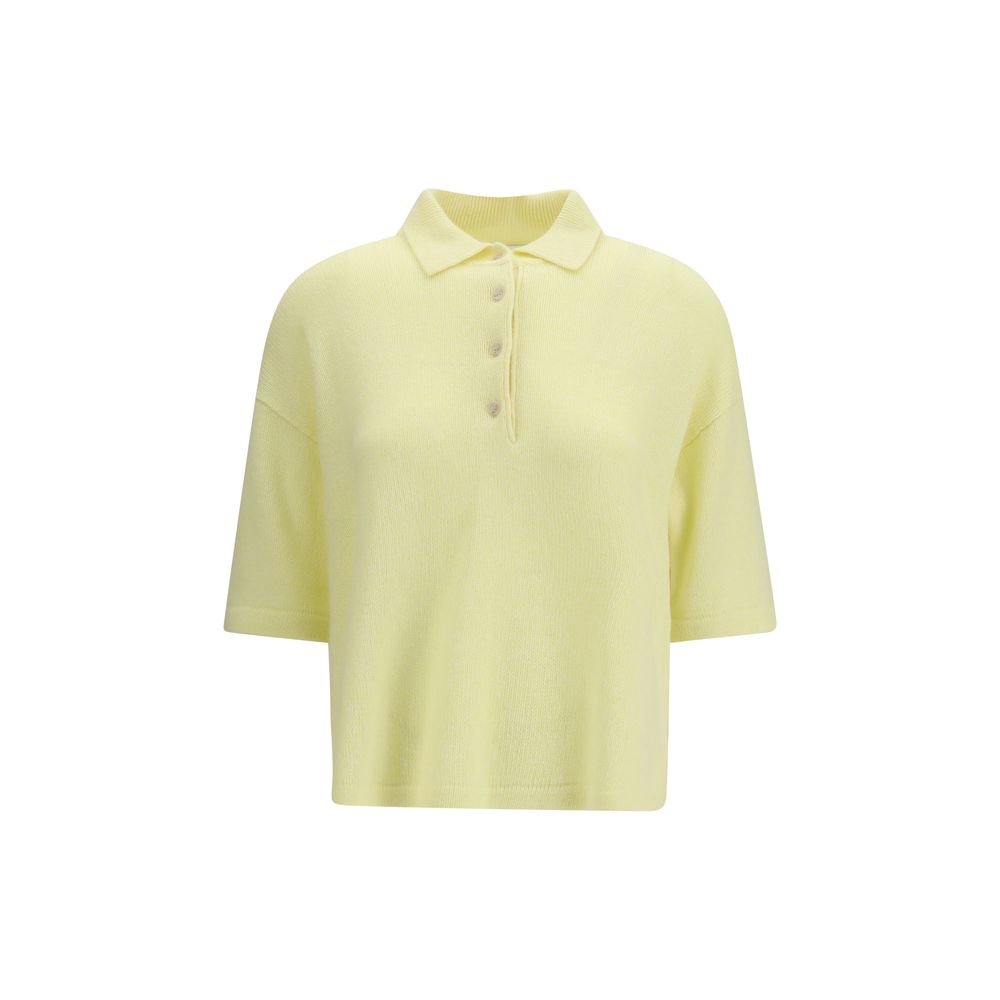 Allude Bicolor Cashmere Polo Shirt