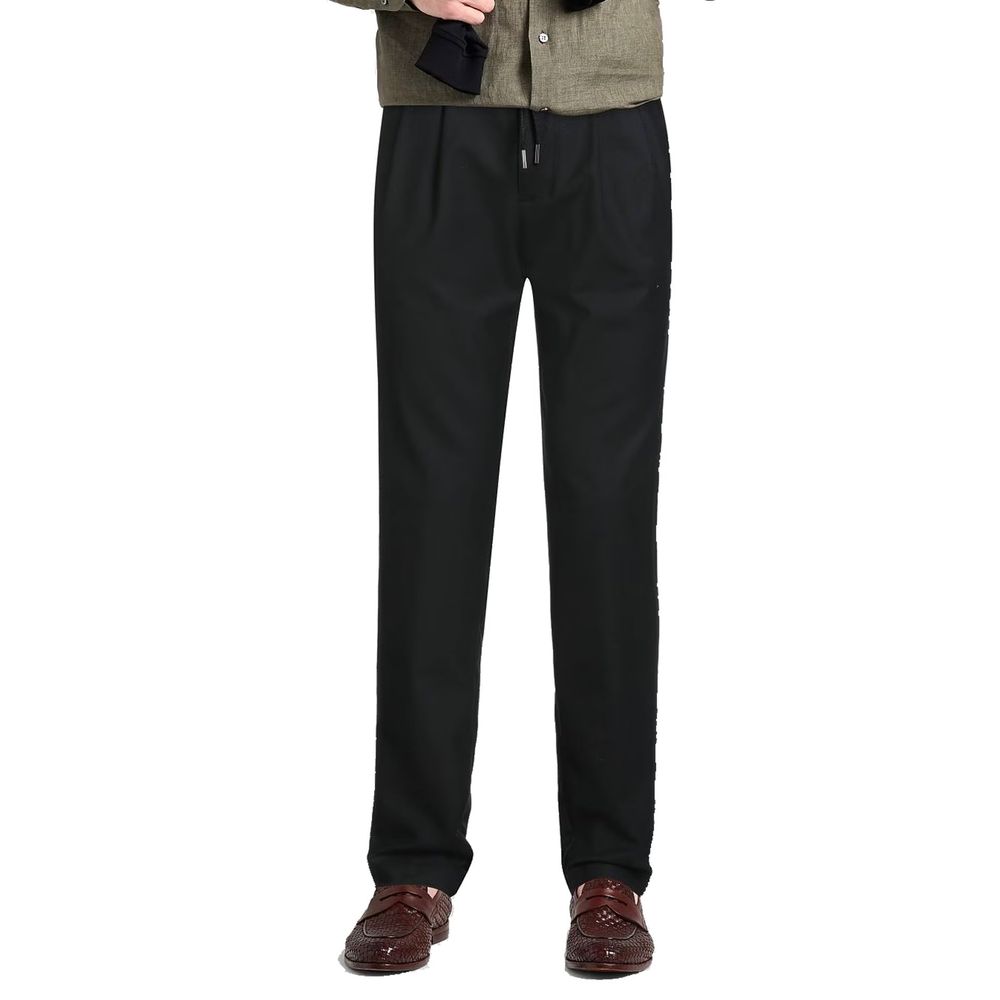 Herno Schwarze Freizeithose aus Elasthan