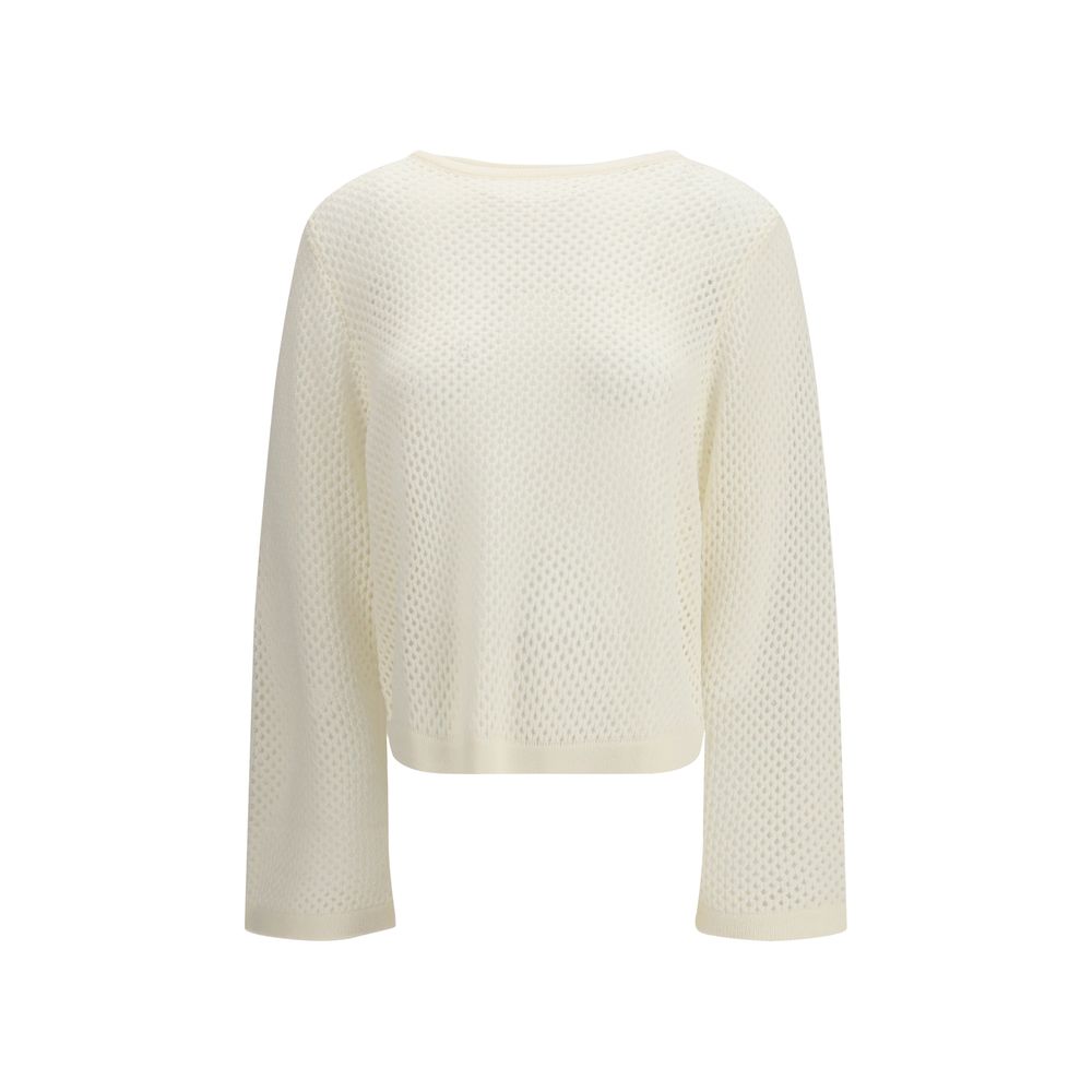 Allude Sweatshirt aus weißer Fleece-Wolle