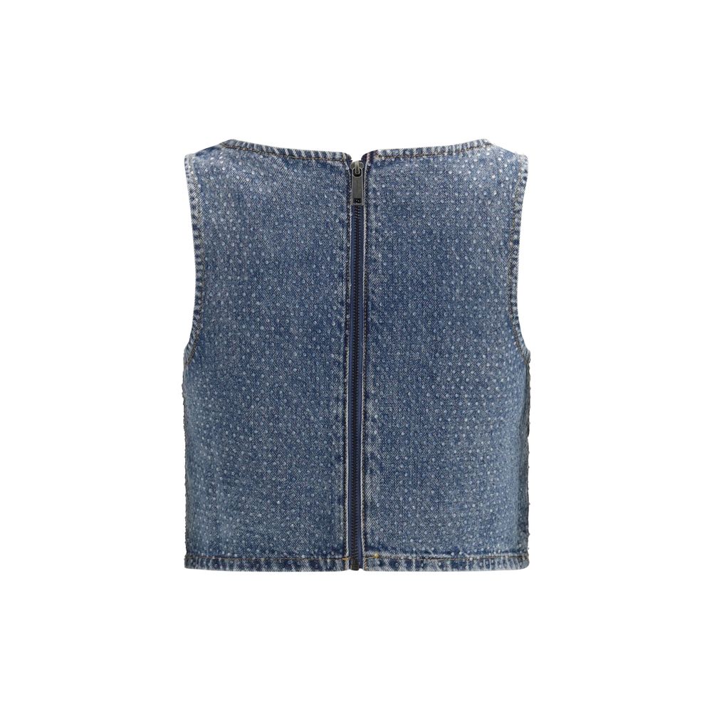 Self-Portrait Blaues Denim-Hemd