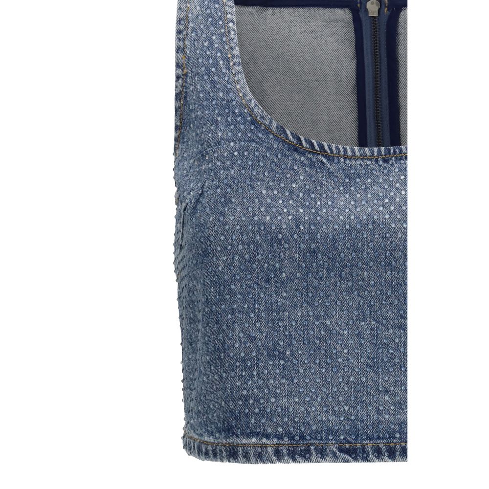 Self-Portrait Blaues Denim-Hemd