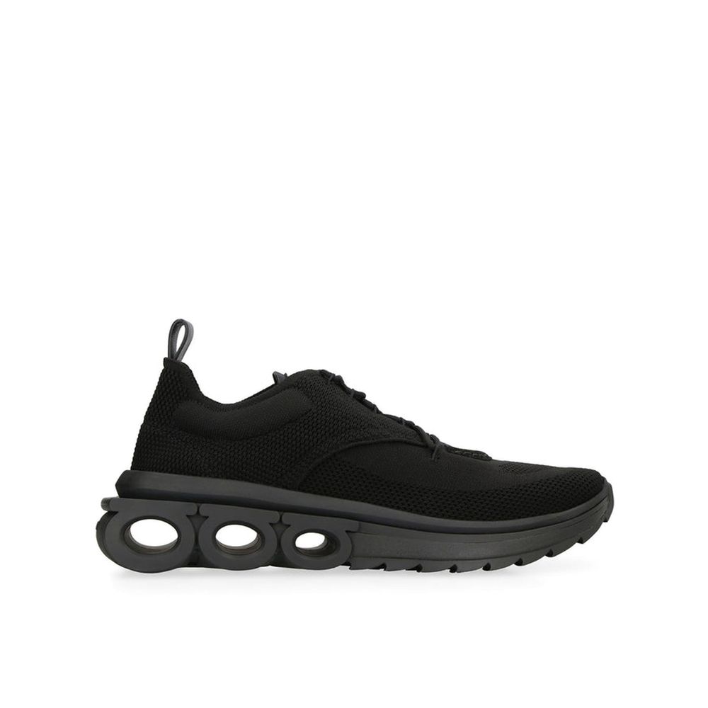 Salvatore Ferragamo Schwarze Stoff-Sneaker