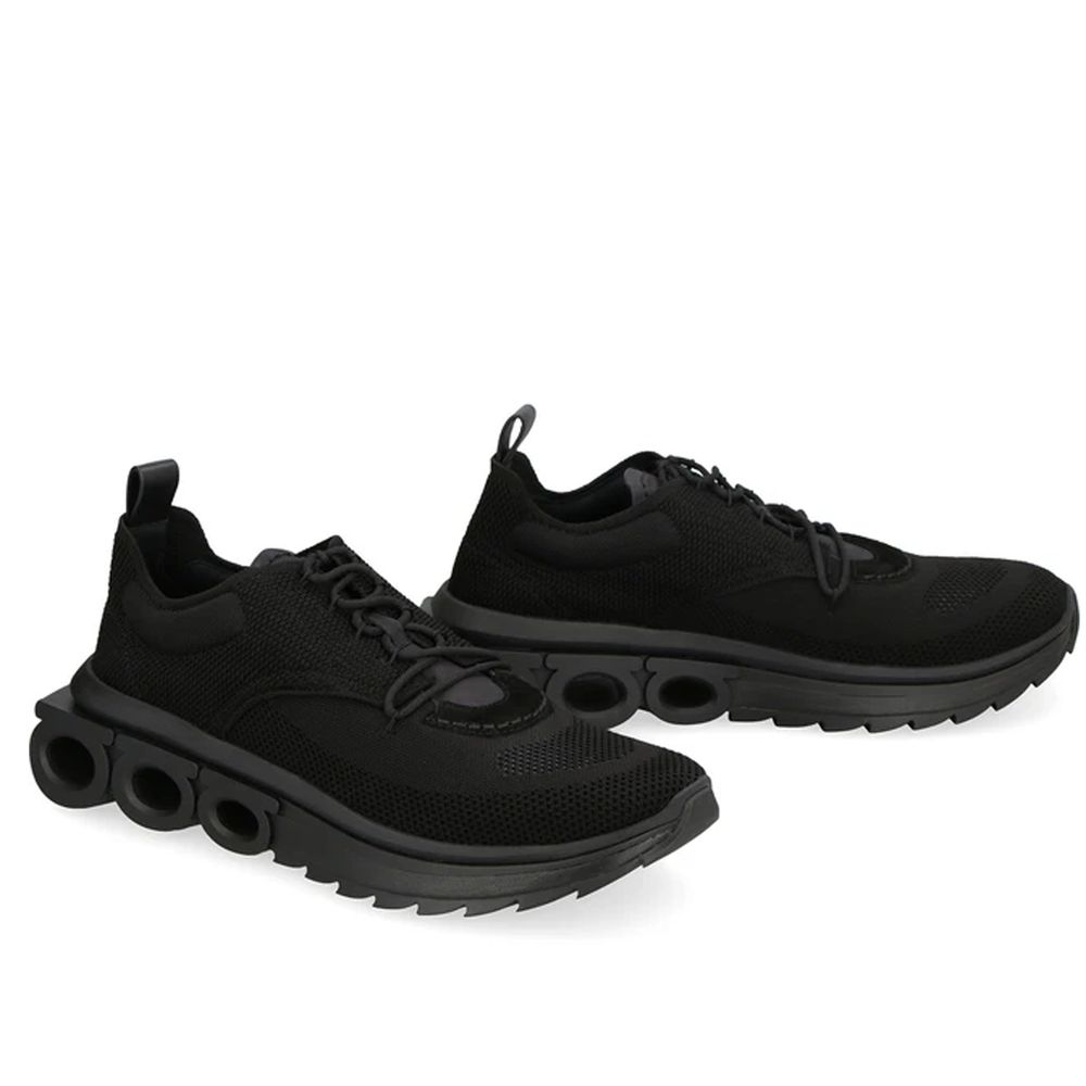 Salvatore Ferragamo Schwarze Stoff-Sneaker