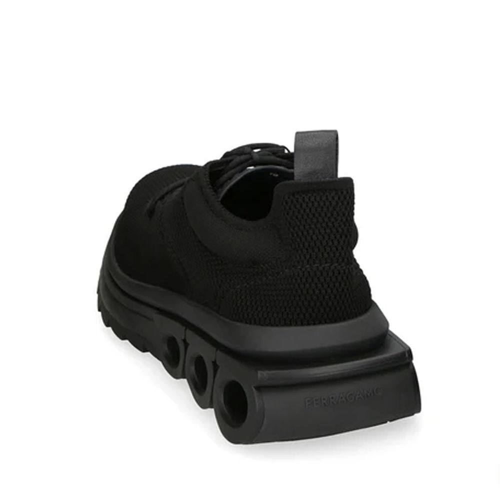 Salvatore Ferragamo Schwarze Stoff-Sneaker