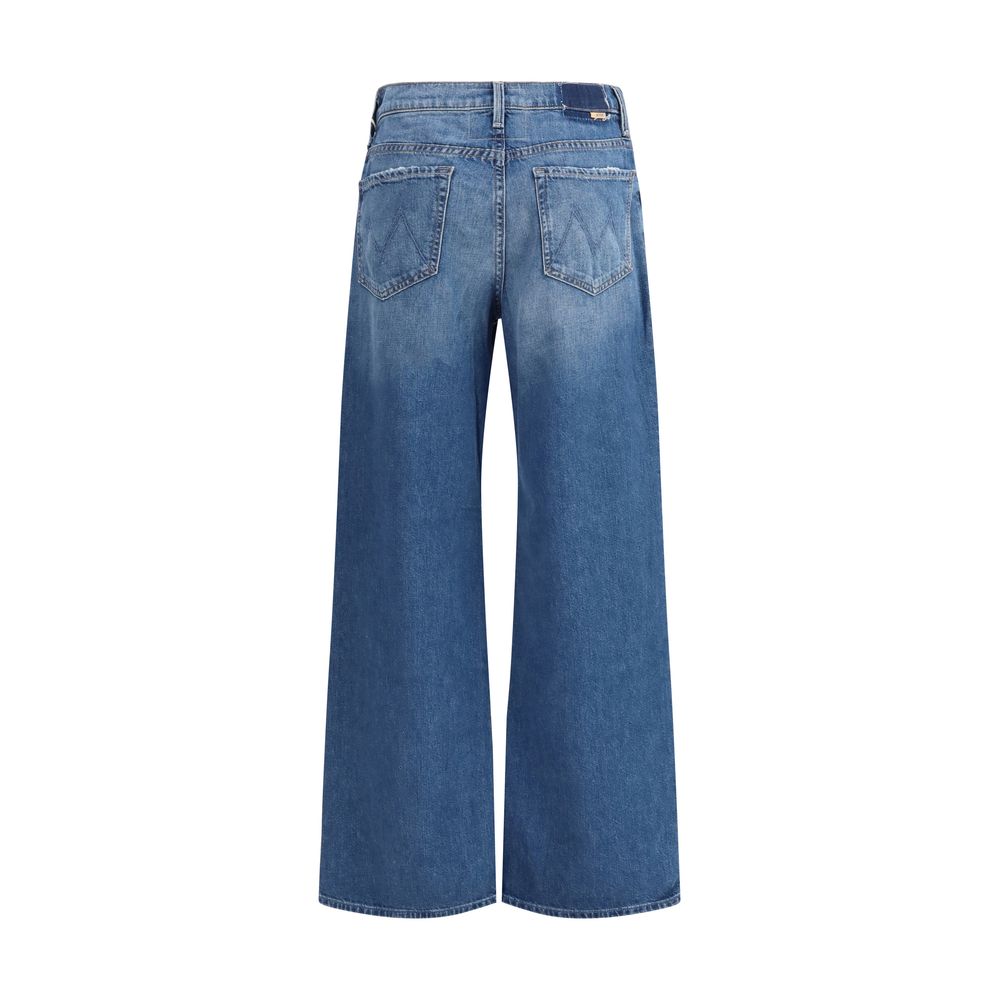 Mother Denim Blaue Baumwoll-Jeans mit ausgestelltem Bein