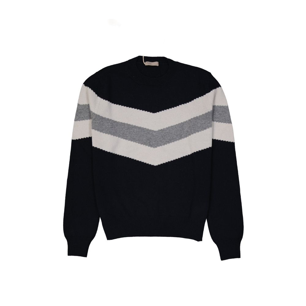 Herno Blauer Wollpullover