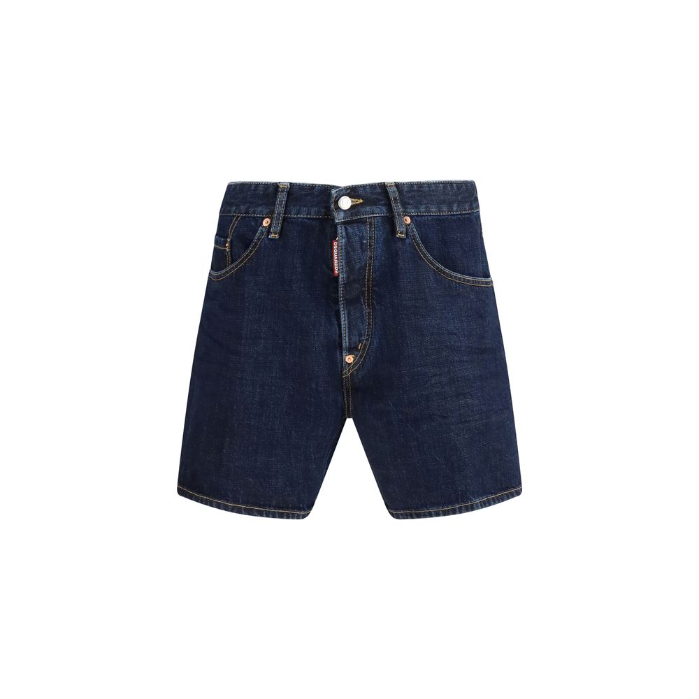 Dsquared² Blaue Baumwoll-Bermudashorts