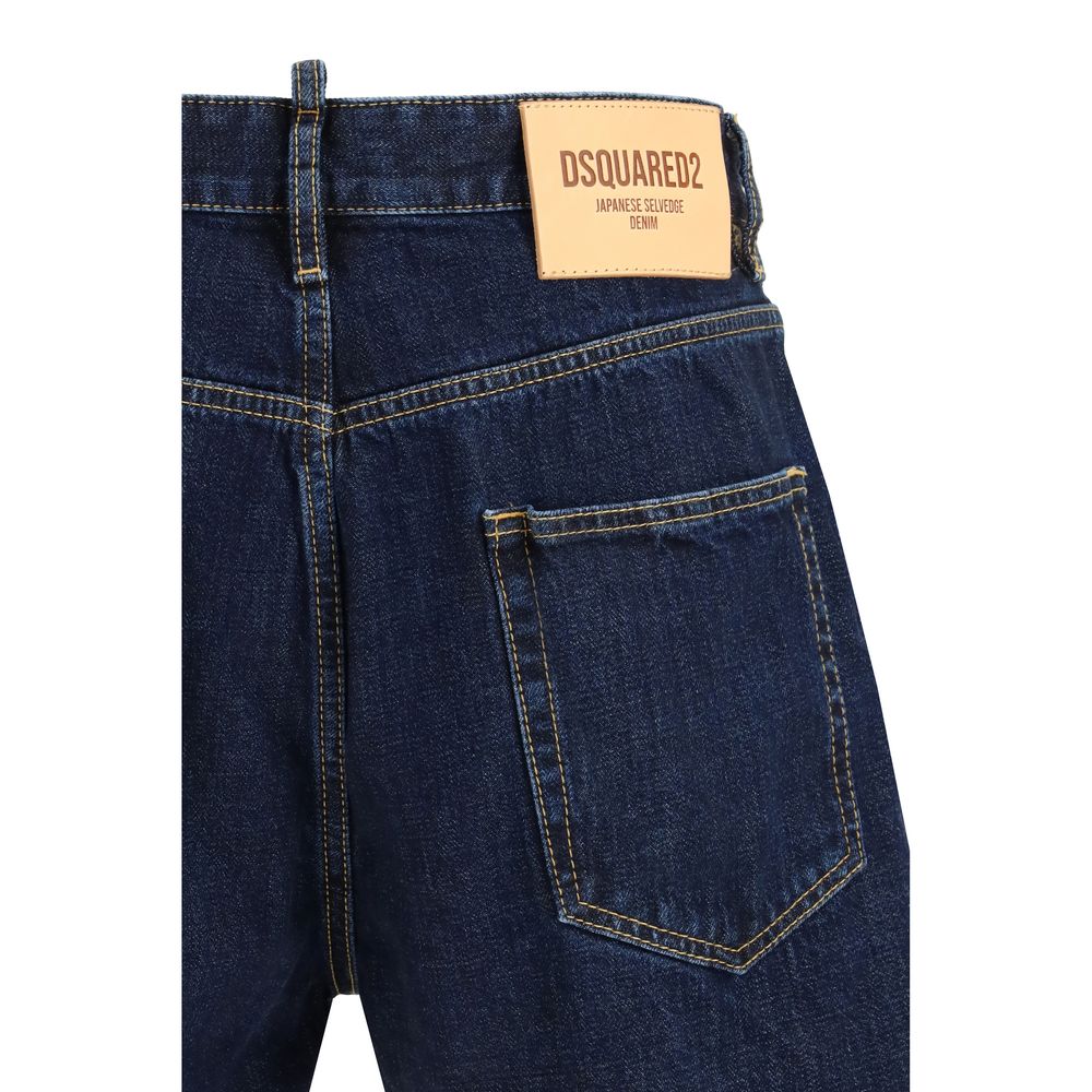 Dsquared² Blaue Baumwoll-Bermudashorts