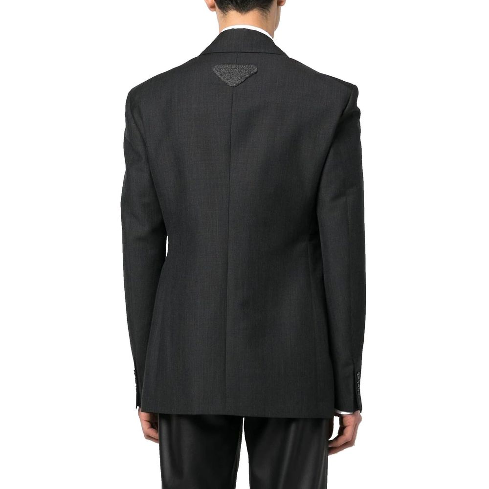 Prada Grauer Wollblazer
