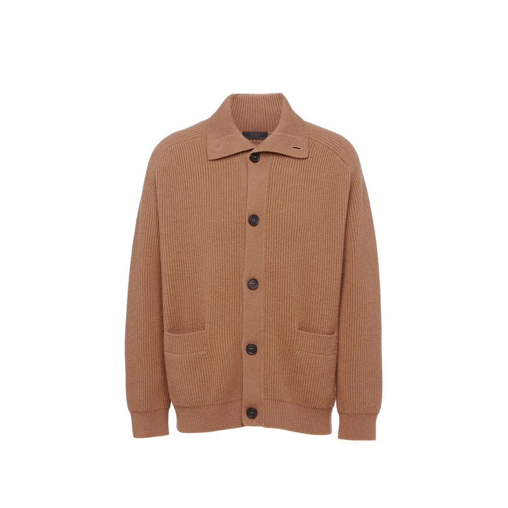 Prada Brauner Kaschmir-Strickjacke
