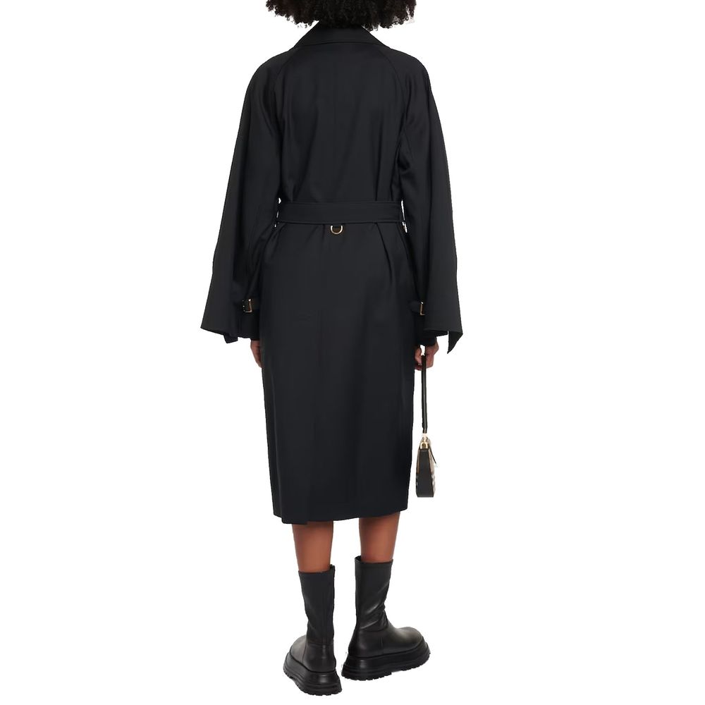 Burberry Schwarzer Polyester-Mantel