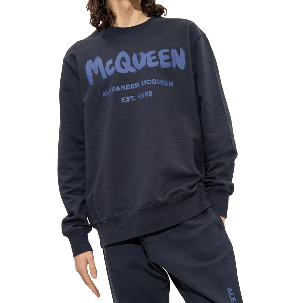Alexander McQueen Blauer Baumwoll-Sweatshirt