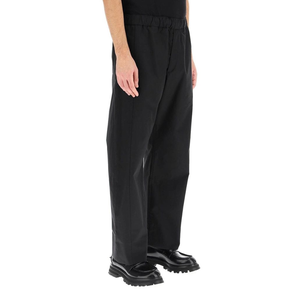 Alexander McQueen Schwarze Baumwoll-Freizeithose