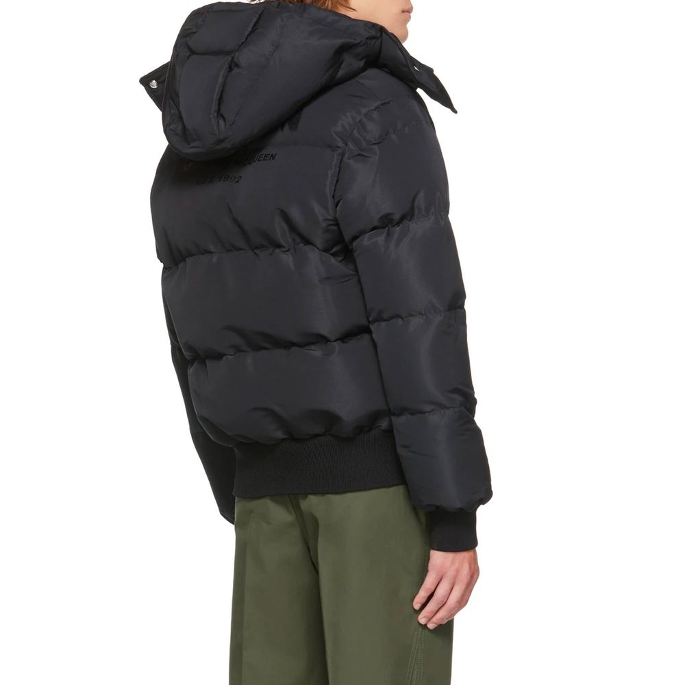 Alexander McQueen Schwarzer Bomber aus Polyamid