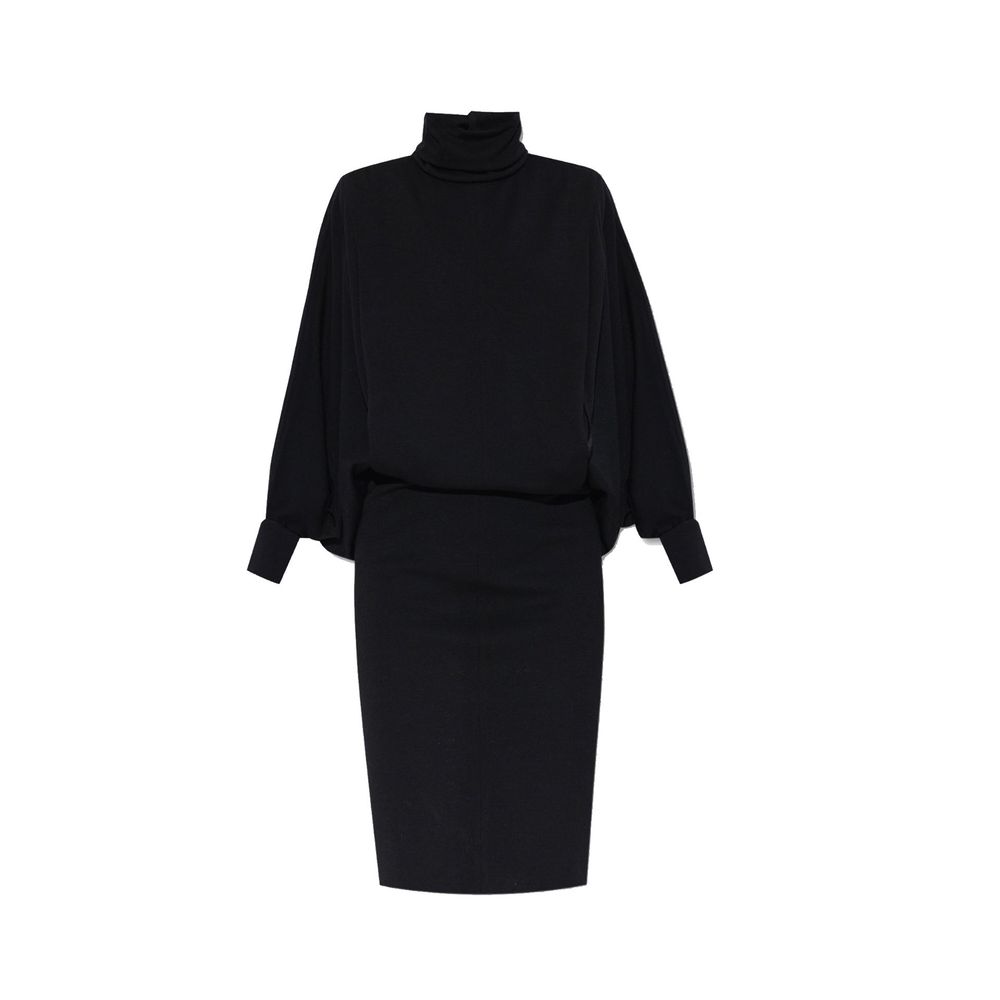 Saint Laurent Schwarzes Wollkleid für den Alltag