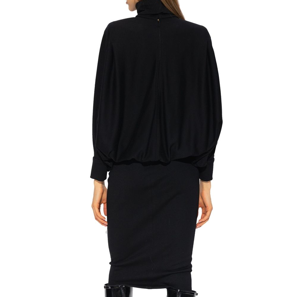 Saint Laurent Schwarzes Wollkleid für den Alltag
