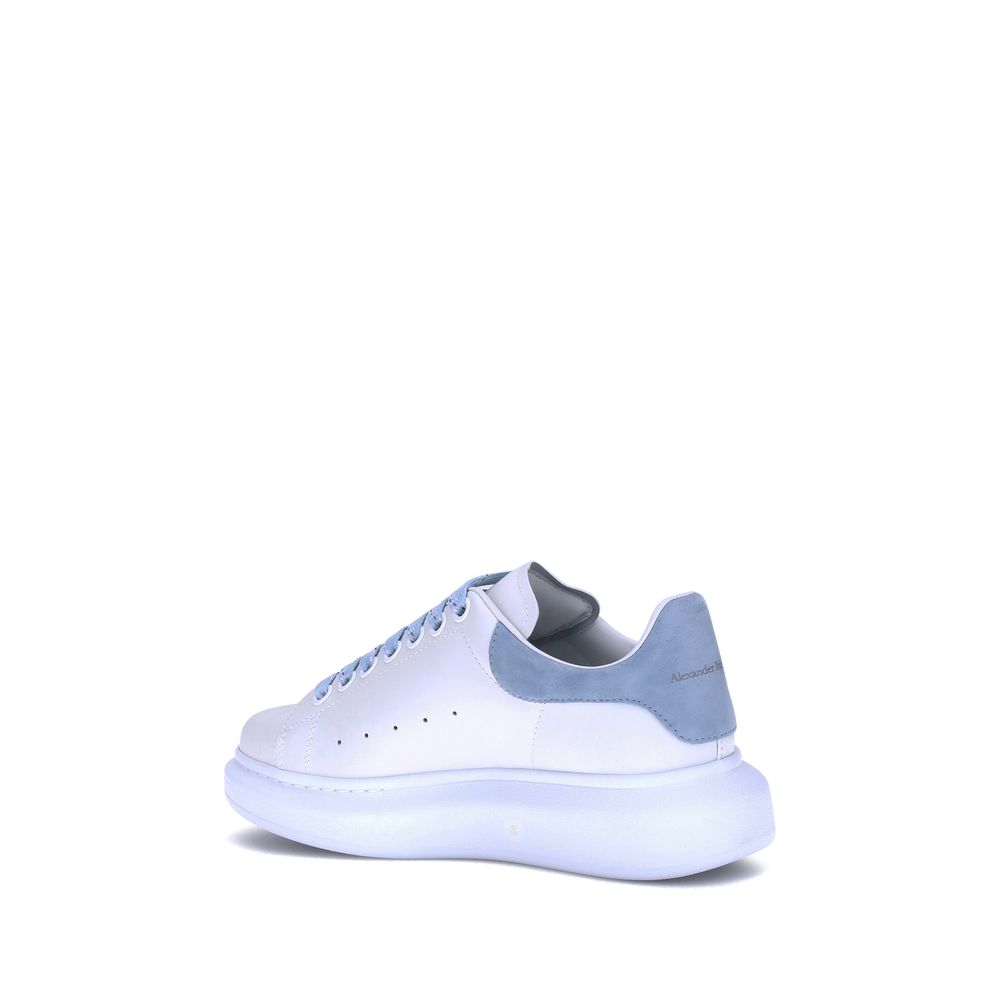 Alexander McQueen Blaue Kalbsleder Bos Taurus Plateau-Sneaker