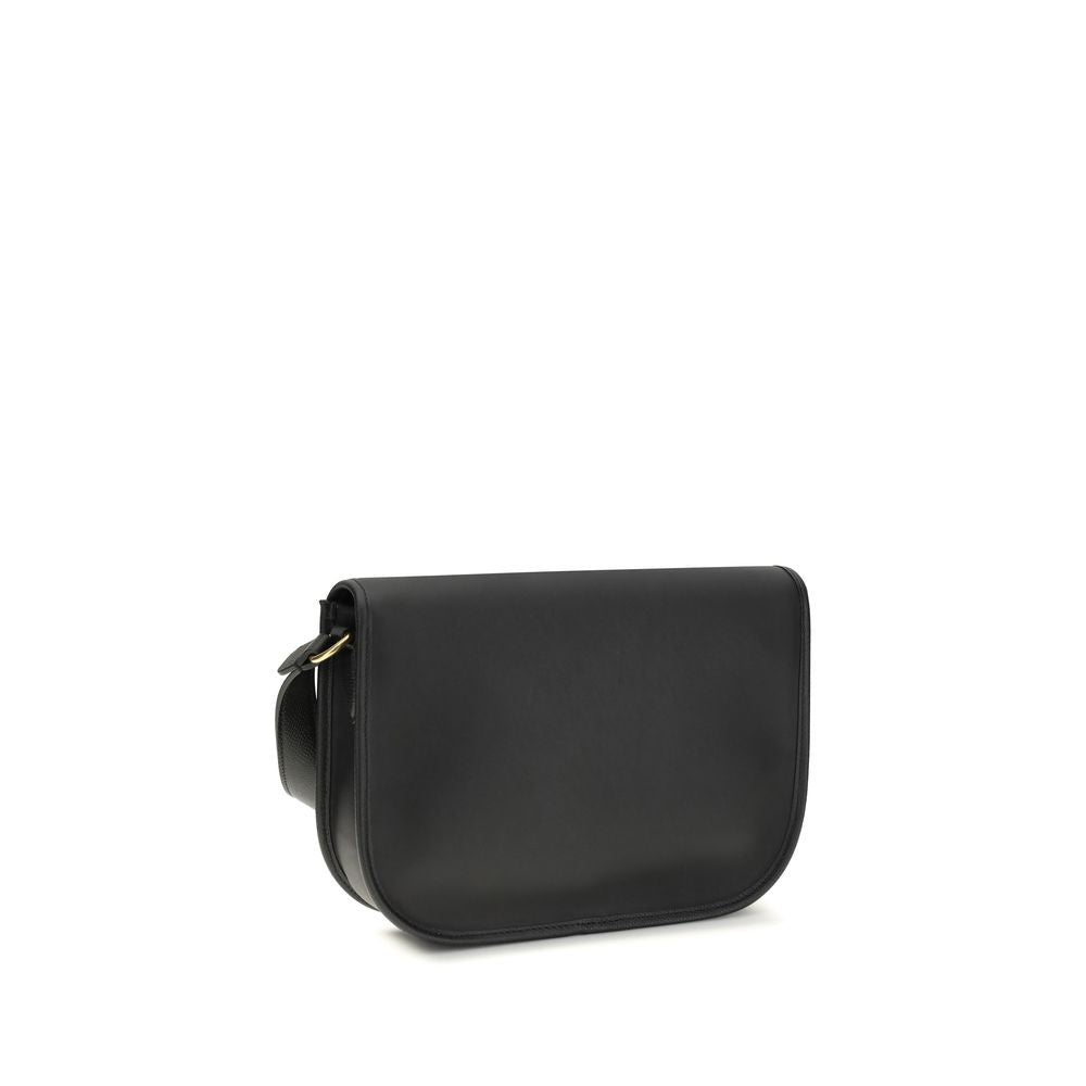 Valentino Garavani Schwarze Bos Taurus Kalbsleder Schultertasche