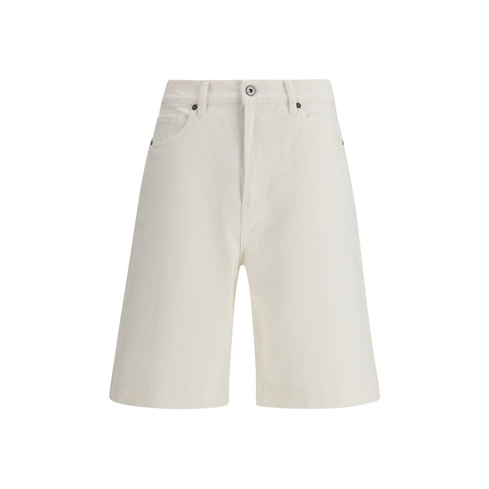 P.A.R.O.S.H. Weiße Baumwoll-Bermudashorts
