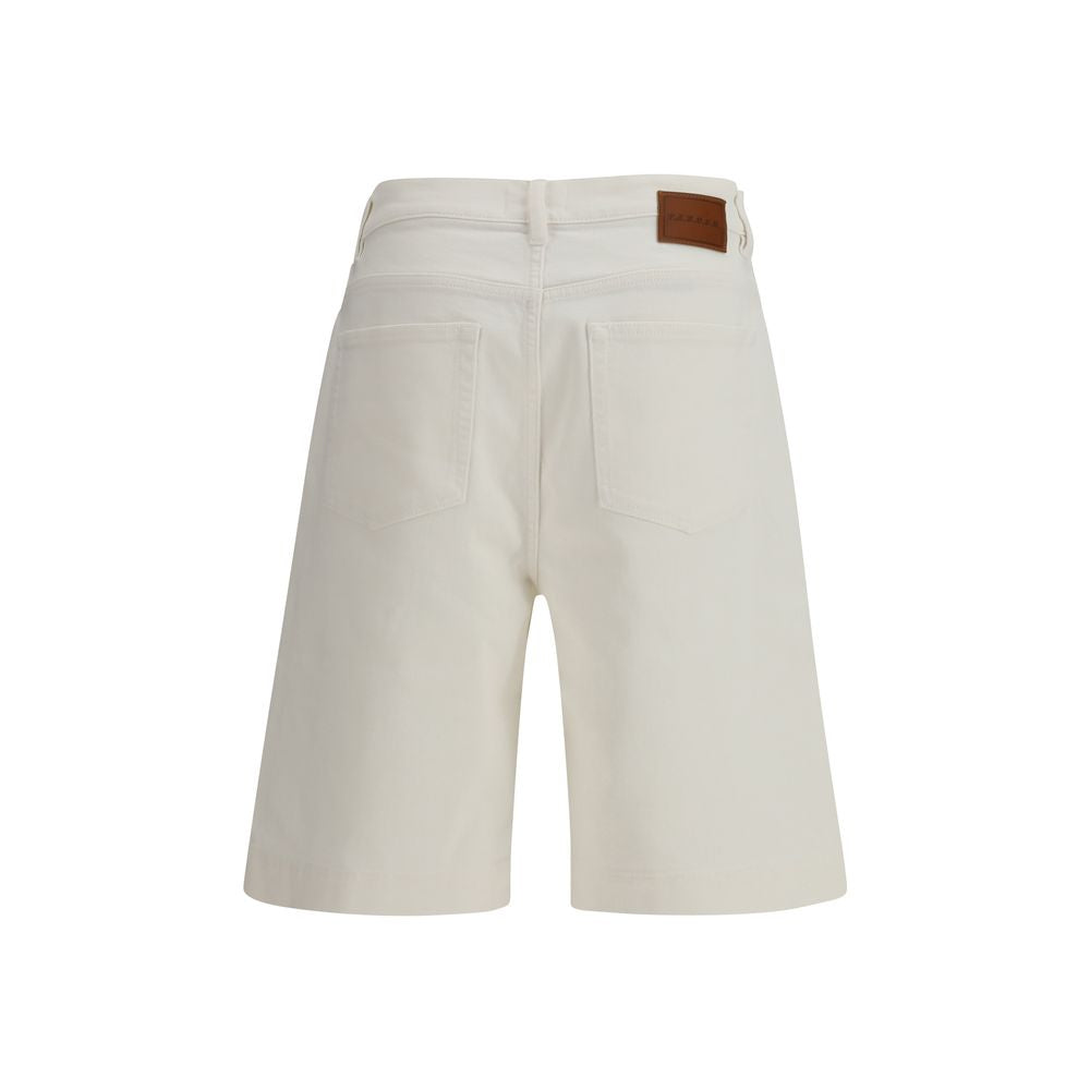 P.A.R.O.S.H. Weiße Baumwoll-Bermudashorts