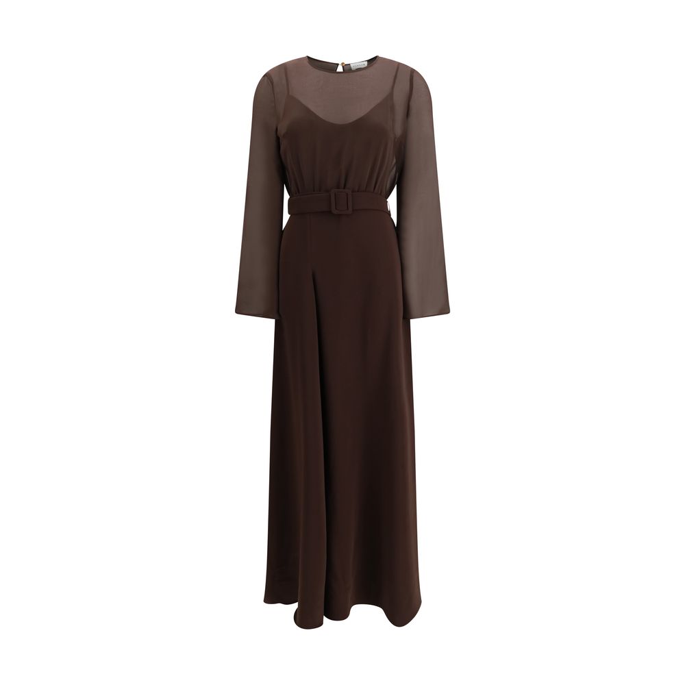 P.A.R.O.S.H. Braunes Polyester Freizeitkleid