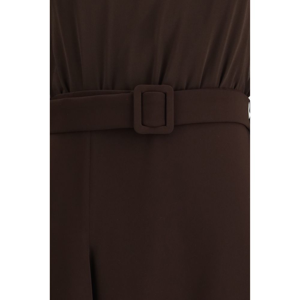 P.A.R.O.S.H. Braunes Polyester Freizeitkleid