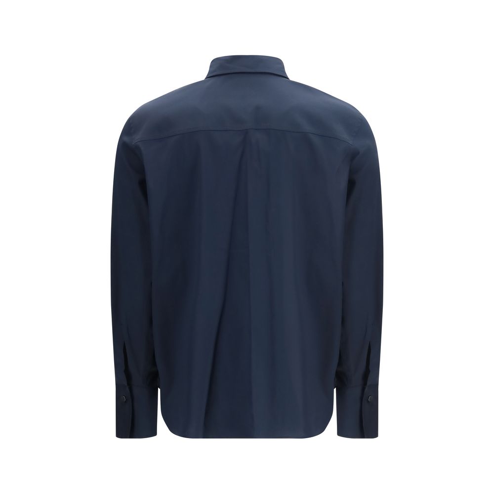 Brunello Cucinelli Blaues Baumwollhemd