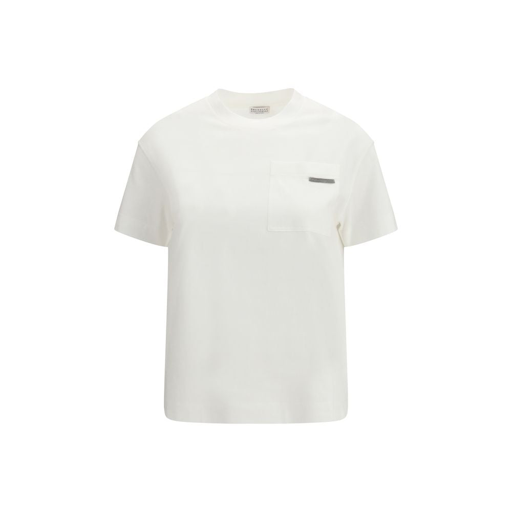 Brunello Cucinelli Weißes Baumwoll-T-Shirt