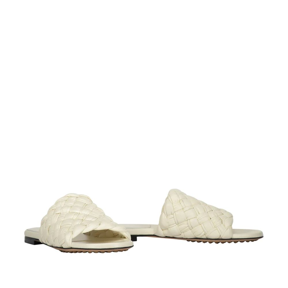Bottega Veneta Weiße Lammleder-Mules