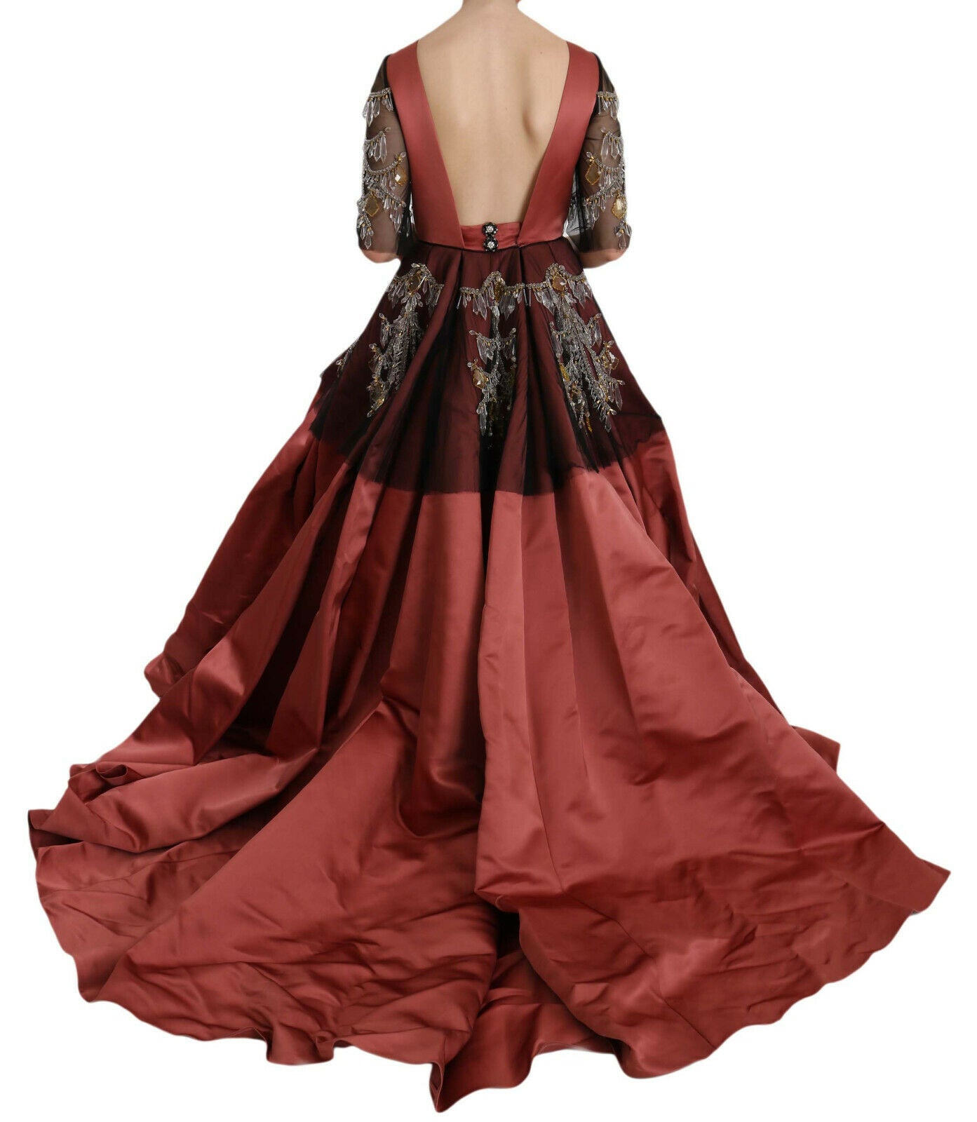 Dolce & Gabbana Kristall-Kronleuchter Seide Prinzessin Kleid Kleid