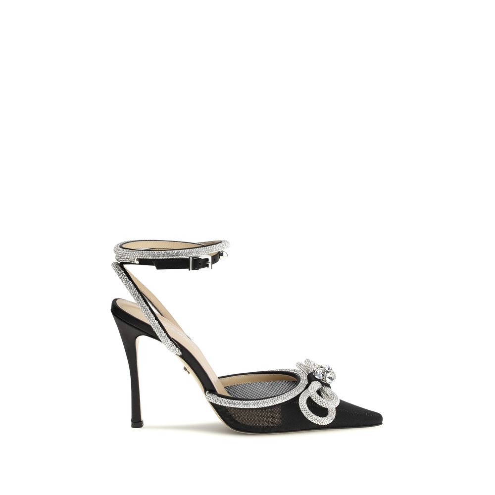 MACH & MACH Schwarze Pumps aus Seide