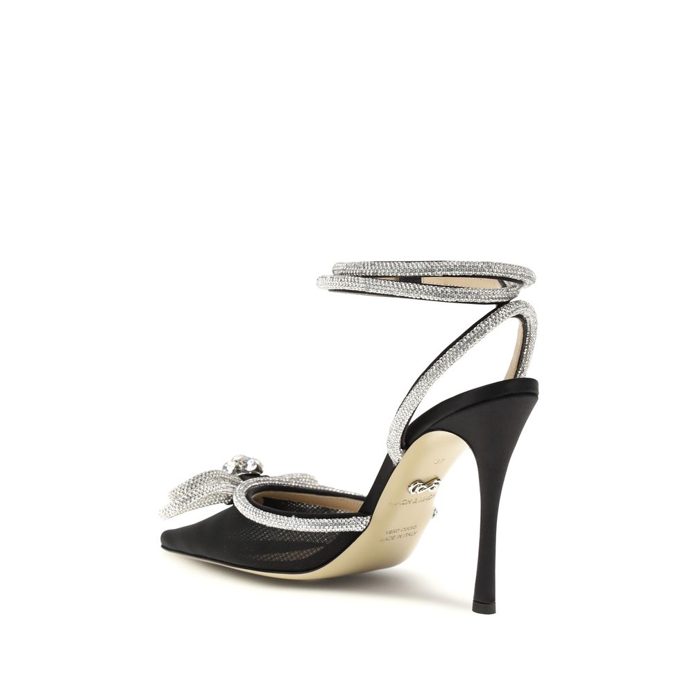 MACH & MACH Schwarze Pumps aus Seide