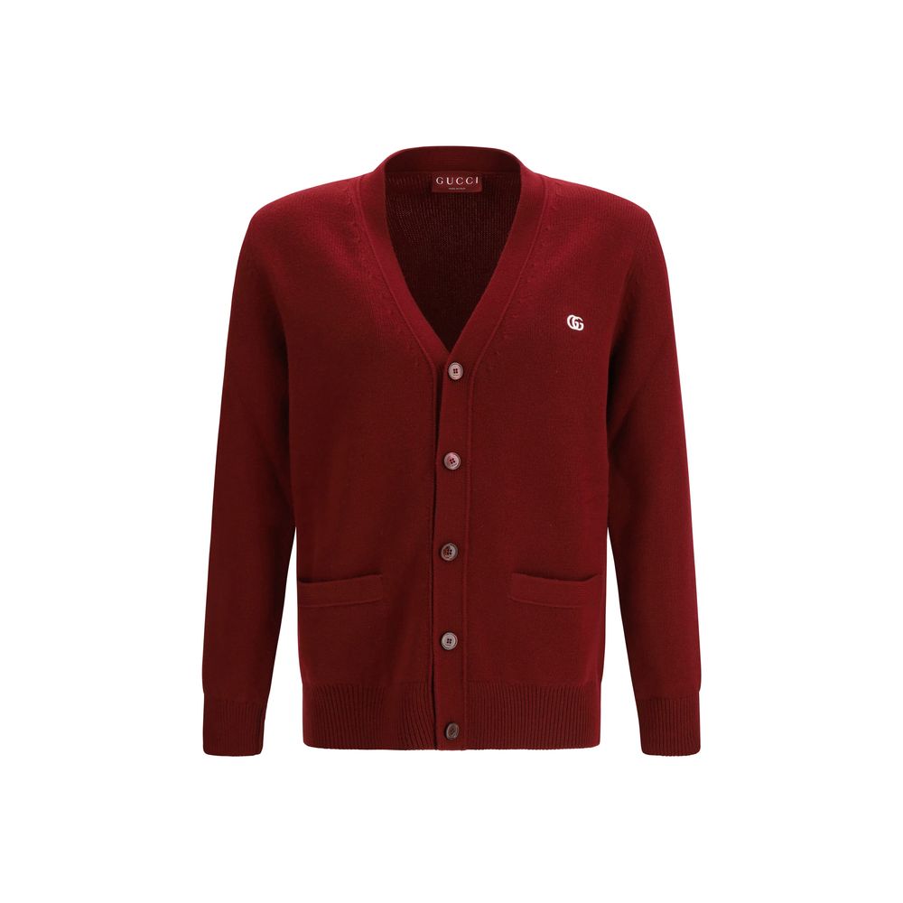 Gucci Bordeaux Woll-Strickjacke