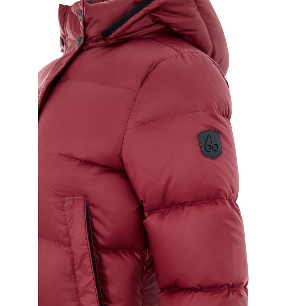 Moose Knuckles Bordeaux Baumwolljacke in voller Länge