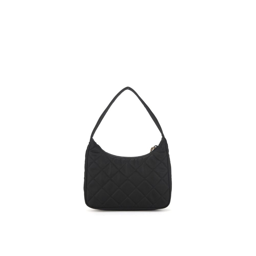 Prada Schwarze Bos Taurus Kalbsleder Schultertasche