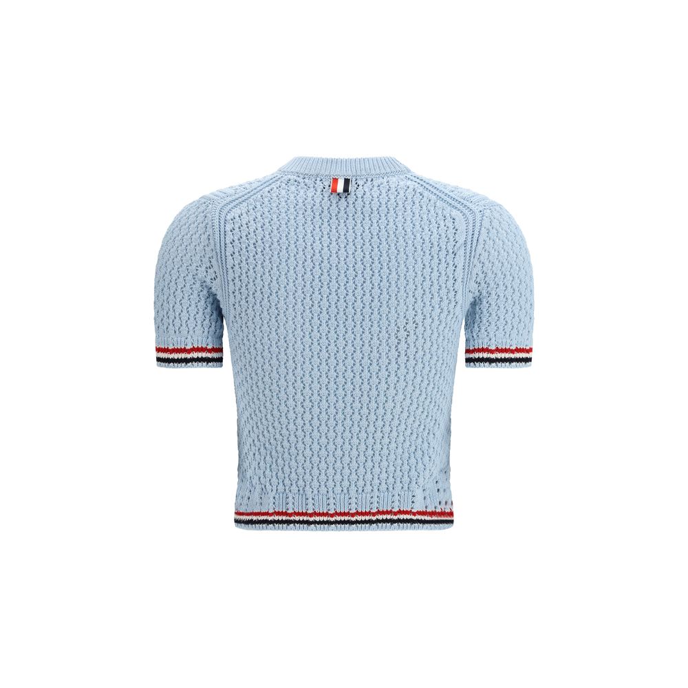 Thom Browne Blaues Baumwoll-T-Shirt