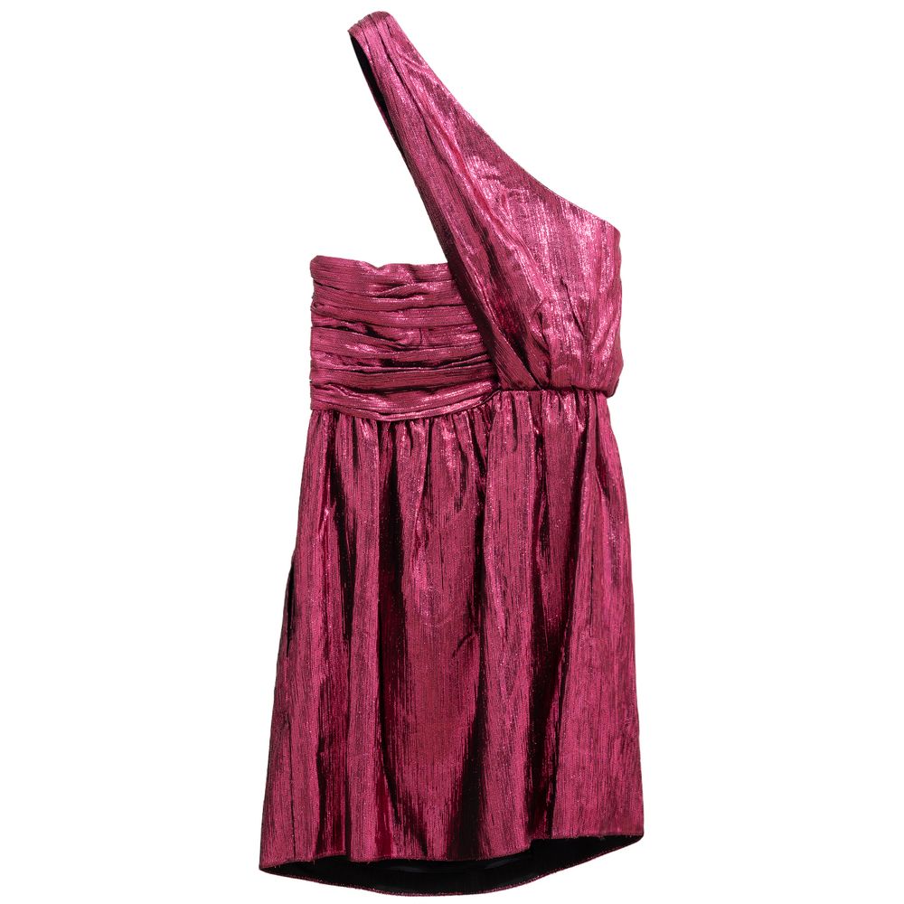Saint Laurent Kurzes Fuchsia-Kleid aus Viskose