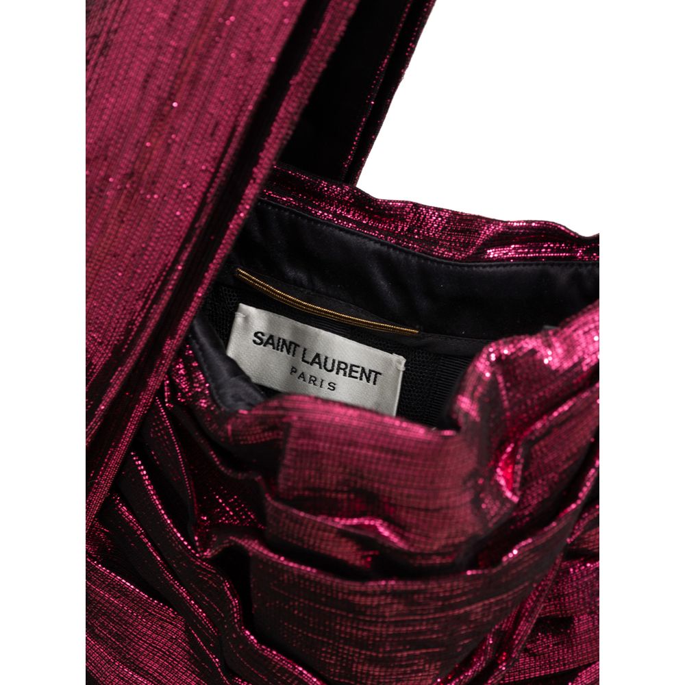 Saint Laurent Kurzes Fuchsia-Kleid aus Viskose
