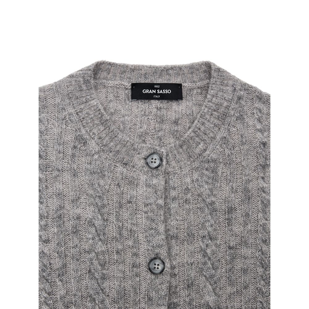 Gran Sasso Grauer Wollcardigan