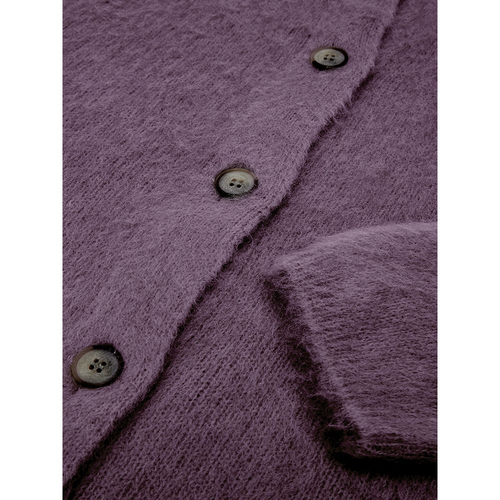 Gran Sasso Bordeaux Woll-Strickjacke