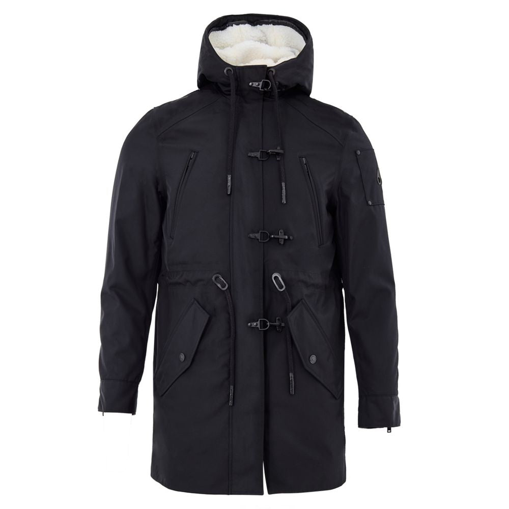 Moose Knuckles Blauer Nylon-Parka