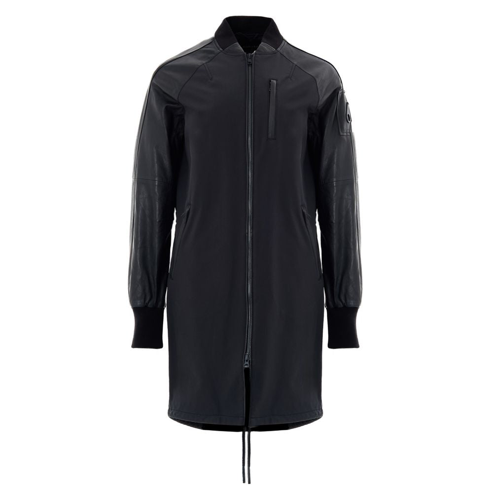 Moose Knuckles Schwarzer Parka aus Baumwolle