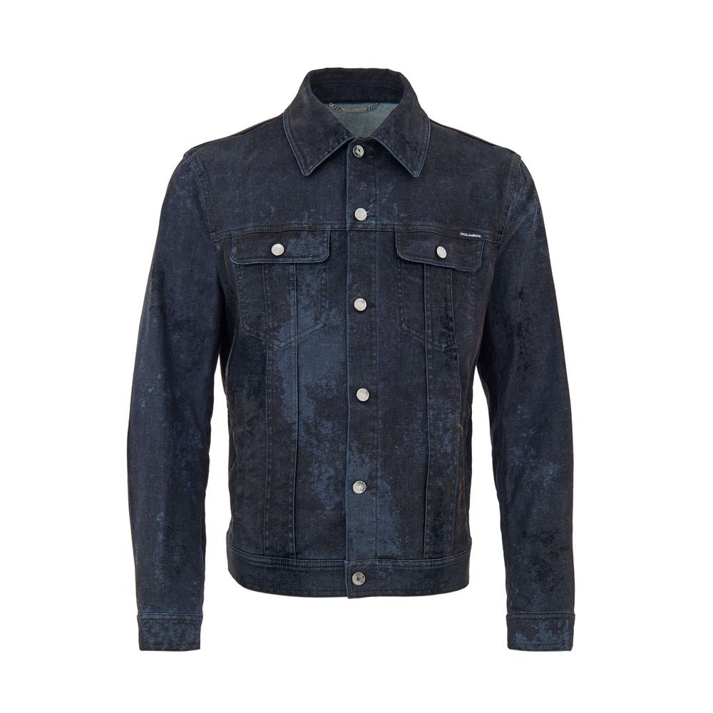 Dolce & Gabbana Graue Jeansjacke aus Baumwolle