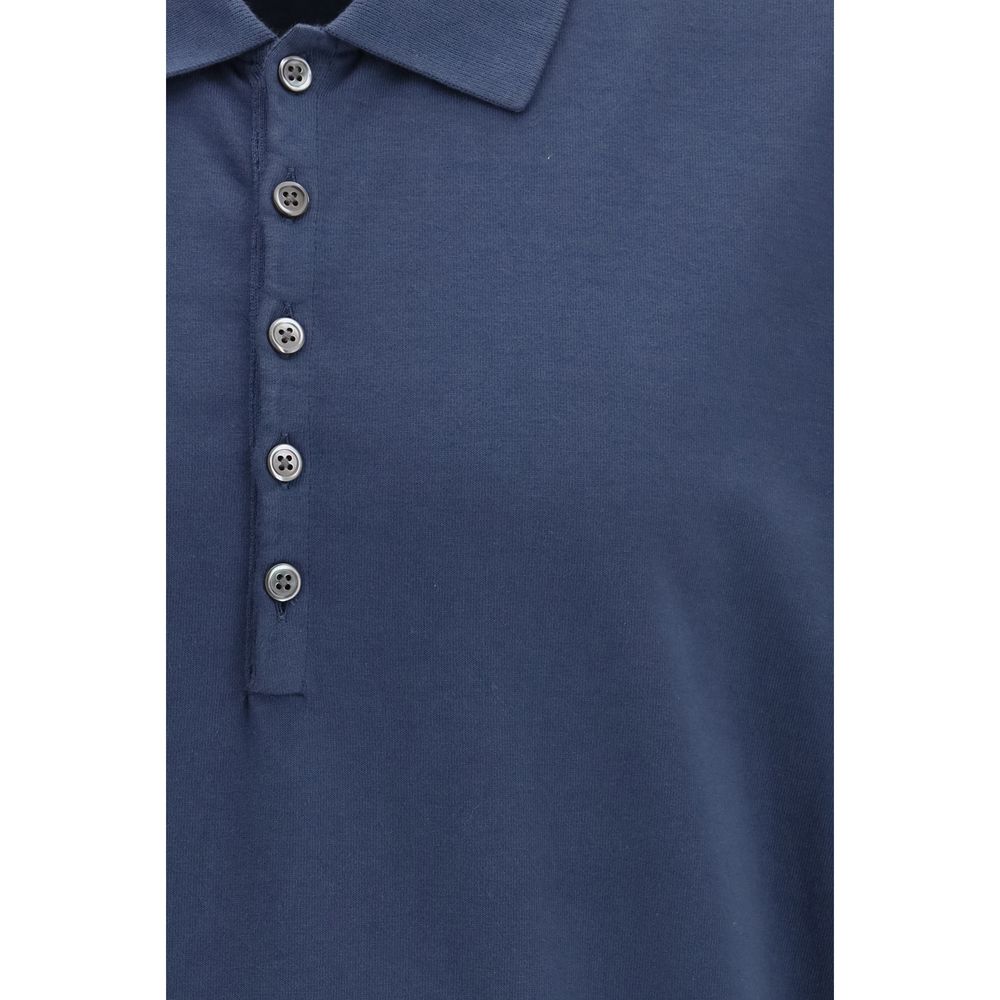 Thom Browne Blaues Baumwoll-Polohemd