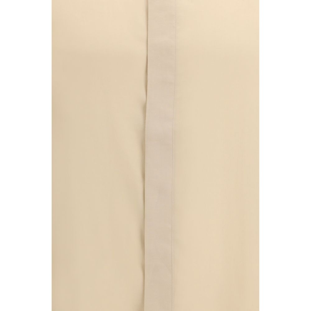 Lardini Beige Tencel Hemdbluse