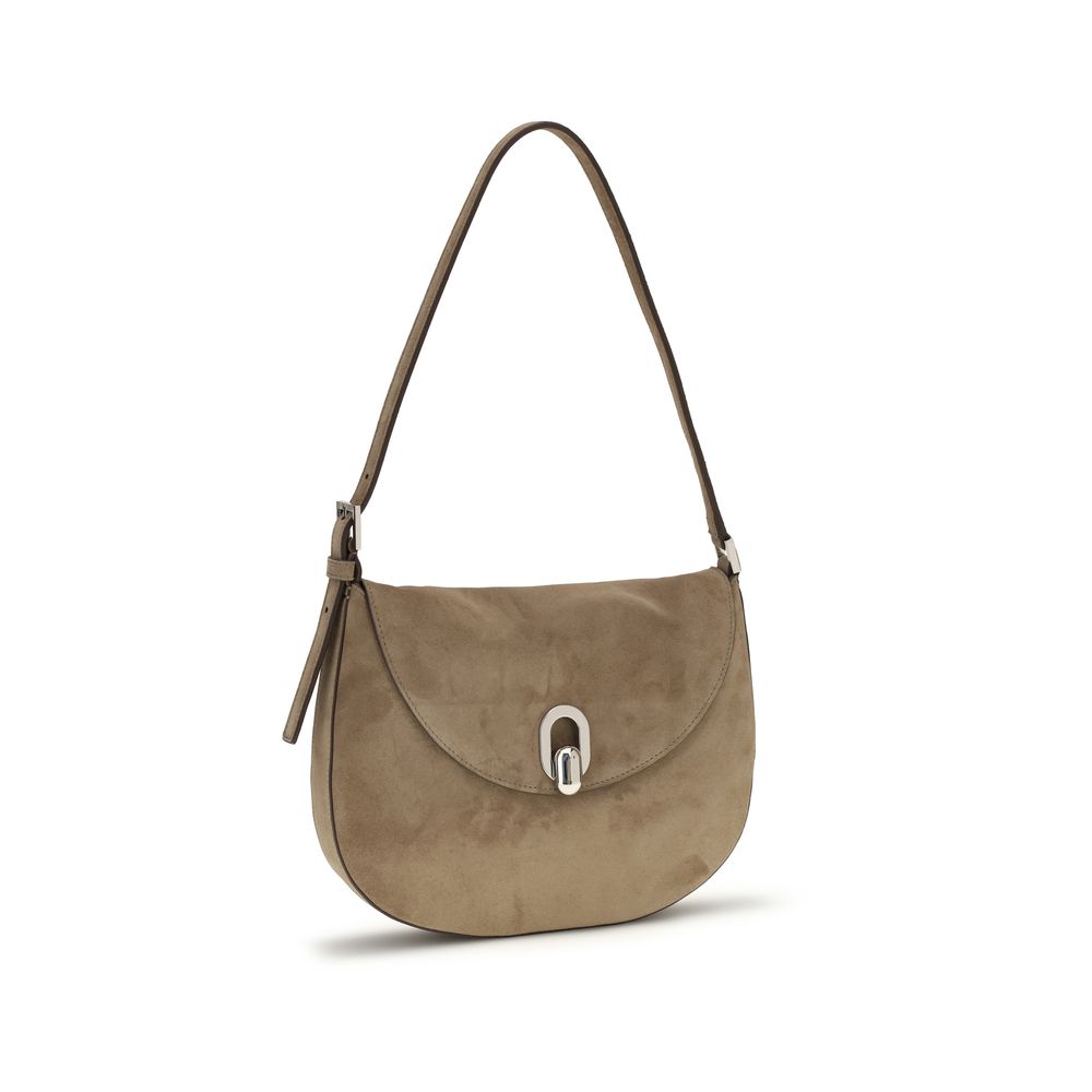 Savette Beige Kalbsleder Bos Taurus Schultertasche