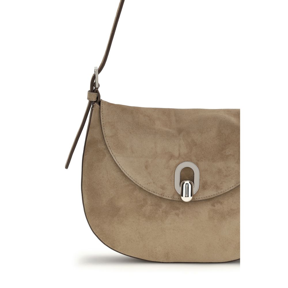 Savette Beige Kalbsleder Bos Taurus Schultertasche