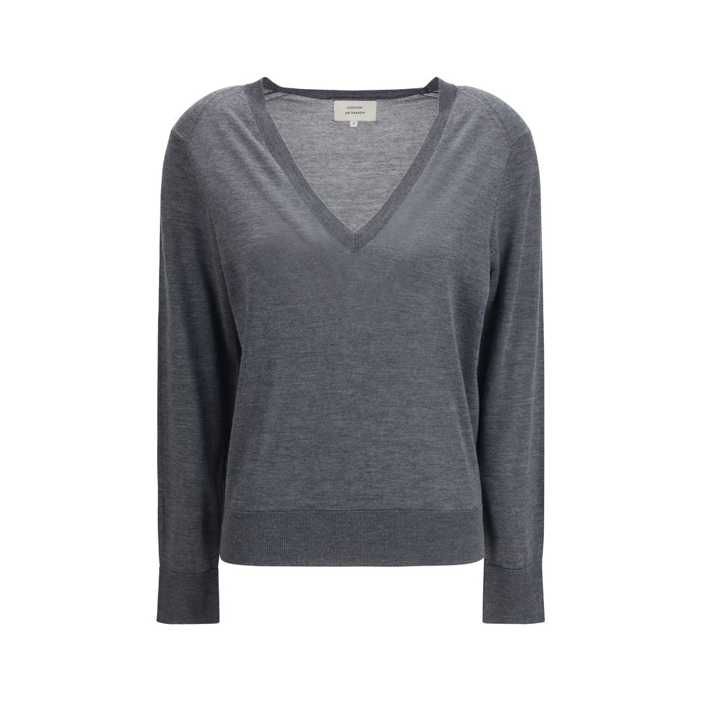 Loulou De Saison Grauer Kaschmirpullover